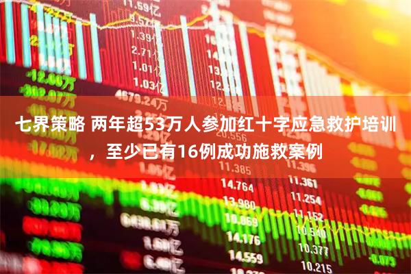 七界策略 两年超53万人参加红十字应急救护培训，至少已有16例成功施救案例