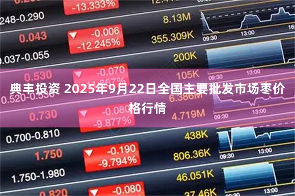 典丰投资 2025年9月22日全国主要批发市场枣价格行情