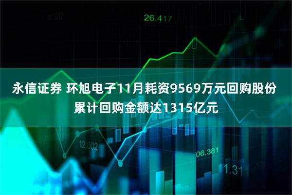永信证券 环旭电子11月耗资9569万元回购股份 累计回购金额达1315亿元
